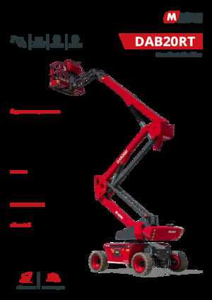 Nacelles à bras articulés sur roues MAGNI DAB20RT