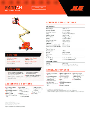 Nacelles à bras articulés sur roues JLG E400AN