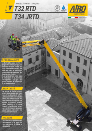Nacelles télescopiques sur roues AIRO T32 RTD