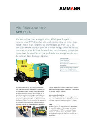 Finisseur d'asphalte sur roues Ammann AFW 150 G