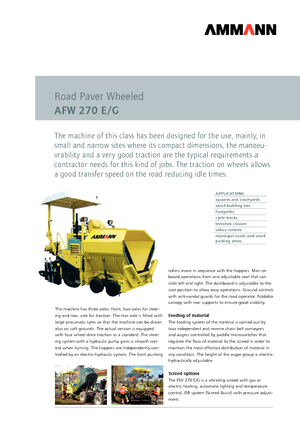Finisseur d'asphalte sur roues Ammann AFW 270 E/G