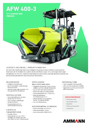 Finisseur d'asphalte sur roues Ammann AFW 400-3