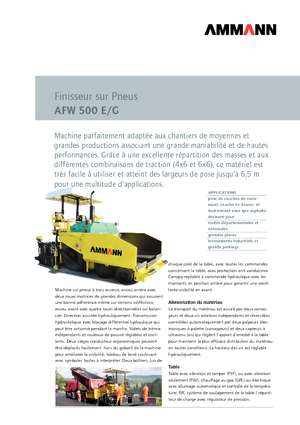 Finisseur d'asphalte sur roues Ammann AFW 500 E/G