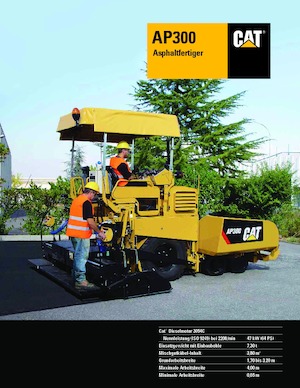 Finisseur d'asphalte sur roues Caterpillar AP300F