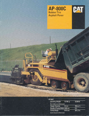 Finisseur d'asphalte sur roues Caterpillar AP800C
