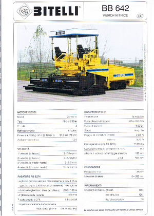 Finisseur d'asphalte sur roues Bitelli BB 642 RB E274