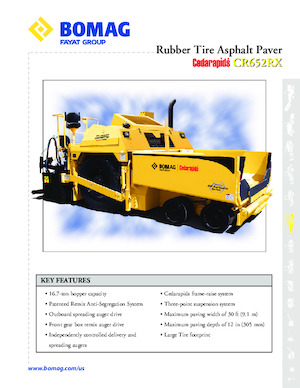 Finisseur d'asphalte sur roues Bomag CR 652 RX