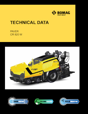 Finisseur d'asphalte sur roues Bomag CR 820 W
