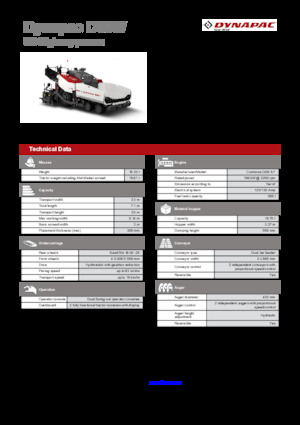 Finisseur d'asphalte sur roues Dynapac D30W