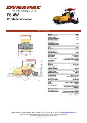 Finisseur d'asphalte sur roues Dynapac F 6-4 W