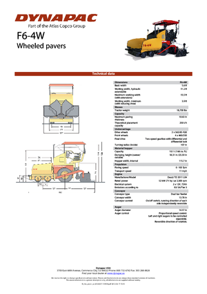 Finisseur d'asphalte sur roues Dynapac F 6-4 W