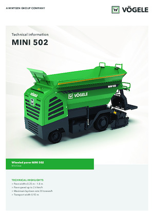Finisseur d'asphalte sur roues Vögele Mini 502
