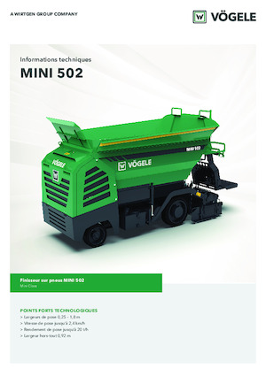 Finisseur d'asphalte sur roues Vögele Mini 502