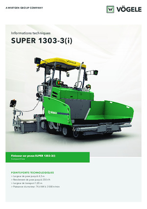Finisseur d'asphalte sur roues Vögele Super 1303-3i