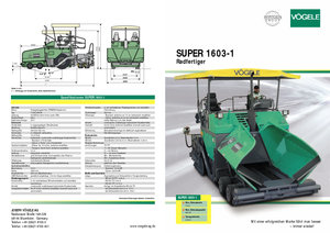 Finisseur d'asphalte sur roues Vögele Super 1603-1
