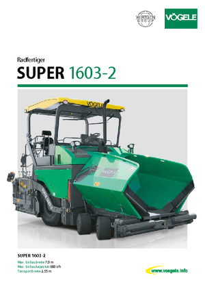 Finisseur d'asphalte sur roues Vögele Super 1603-2