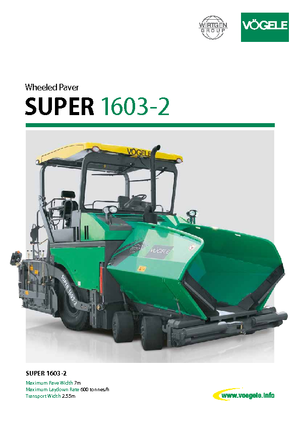 Finisseur d'asphalte sur roues Vögele Super 1603-2