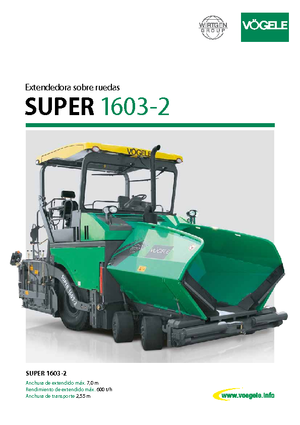 Finisseur d'asphalte sur roues Vögele Super 1603-2