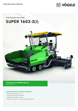 Finisseur d'asphalte sur roues Vögele Super 1603-3i
