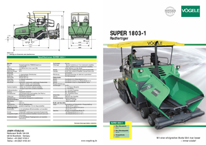 Finisseur d'asphalte sur roues Vögele Super 1803-1