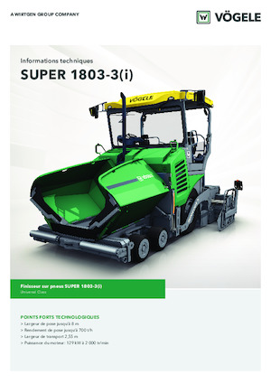 Finisseur d'asphalte sur roues Vögele Super 1803-3i
