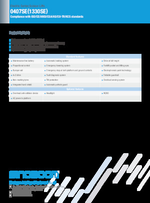 Nacelles ciseaux X su roues Sinoboom 0407SE
