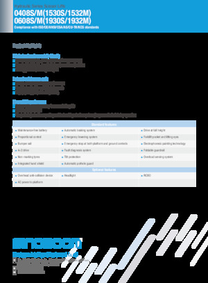 Nacelles ciseaux X su roues Sinoboom 0608S 
