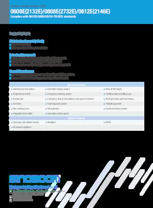 Nacelles ciseaux X su roues Sinoboom 0608E