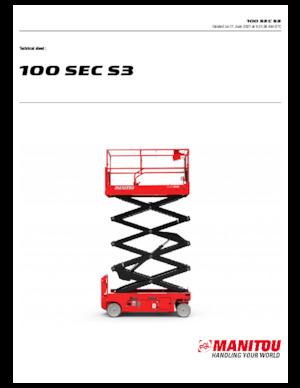 Nacelles ciseaux X su roues Manitou 100 SEC S3