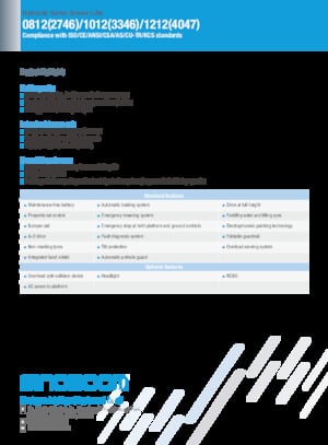 Nacelles ciseaux X su roues Sinoboom 0812 