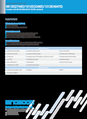 Nacelles ciseaux X su roues Sinoboom 1212E 