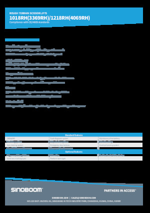 Nacelles ciseaux X su roues Sinoboom 1018RH 