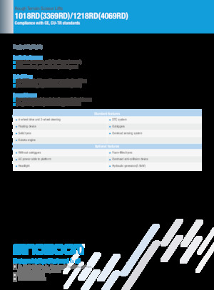 Nacelles ciseaux X su roues Sinoboom 1018RD