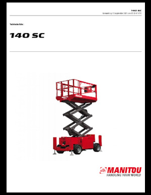 Nacelles ciseaux X su roues Manitou 140 SC