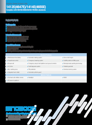 Nacelles ciseaux X su roues Sinoboom 1414E 