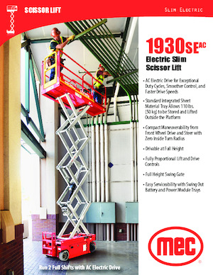 Nacelles ciseaux X su roues MEC 1930SEAC Slim