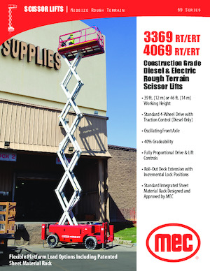 Nacelles ciseaux X su roues MEC 3369RT