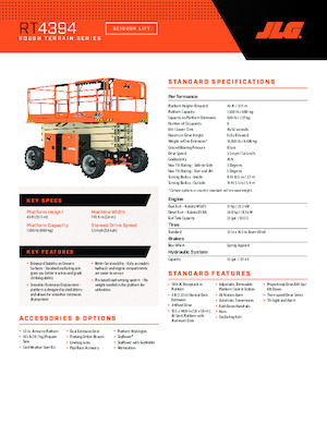 Nacelles ciseaux X su roues JLG 4394RT