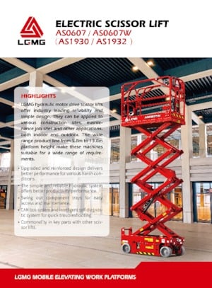 Nacelles ciseaux X su roues LGMG  AS0607 