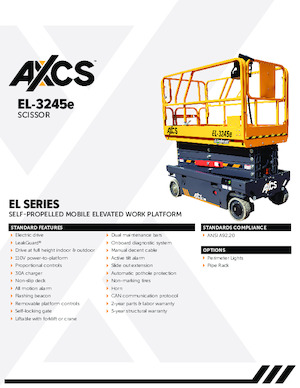 Nacelles ciseaux X su roues AXCS EL-3245e