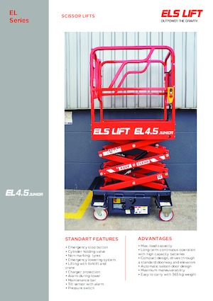 Nacelles ciseaux X su roues ELS Lift Junior 4.5