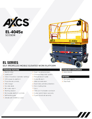 Nacelles ciseaux X su roues AXCS EL-4045e