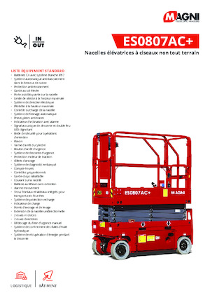 Nacelles ciseaux X su roues MAGNI ES0807AC+
