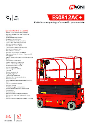 Nacelles ciseaux X su roues MAGNI ES0812AC+