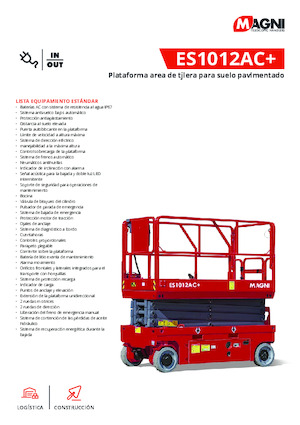 Nacelles ciseaux X su roues MAGNI ES1012AC+