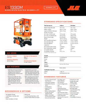 Nacelles ciseaux X su roues JLG ES1330M