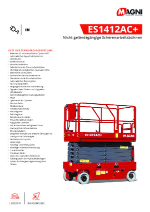 Nacelles ciseaux X su roues MAGNI ES1412AC+