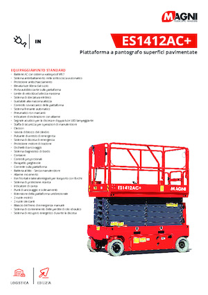 Nacelles ciseaux X su roues MAGNI ES1412AC+