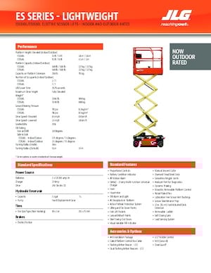Nacelles ciseaux X su roues JLG ES1330L