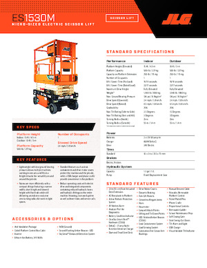 Nacelles ciseaux X su roues JLG ES1530M